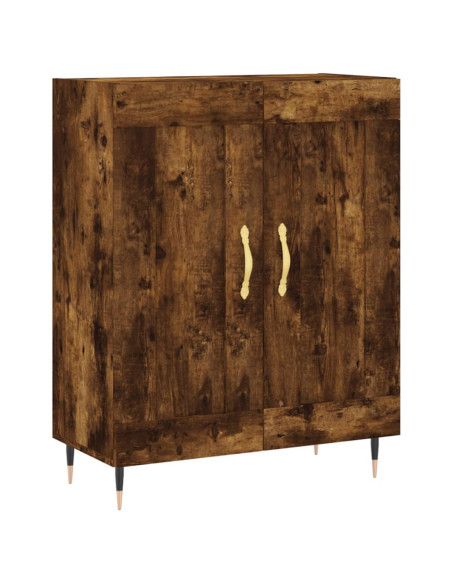 Credenza Rovere Fumo  69,5x34x180 cm in Legno Multistrato