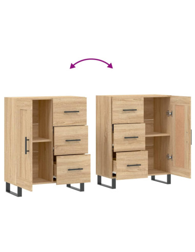 Credenza Rovere Sonoma 69,5x34x90 cm in Legno Multistrato