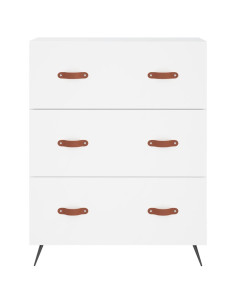 Credenza Bianca 69,5x34x180 cm in Legno Multistrato 2