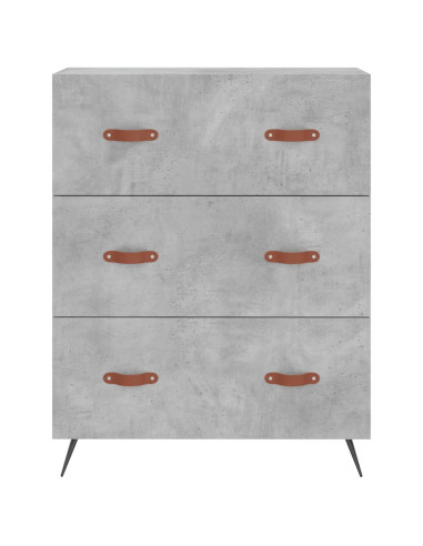 Credenza Grigio Cemento 69,5x34x180 cm in Legno Multistrato