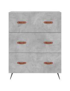 Credenza Grigio Cemento 69,5x34x180 cm in Legno Multistrato 2