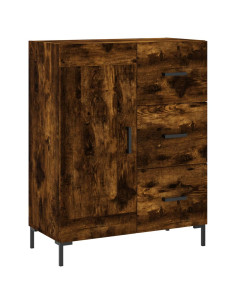 Credenza Rovere Fumo  69,5x34x180 cm in Legno Multistrato