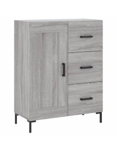 Credenza Grigio Sonoma 69,5x34x180 cm in Legno Multistrato