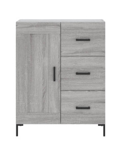 Credenza Grigio Sonoma 69,5x34x180 cm in Legno Multistrato 2