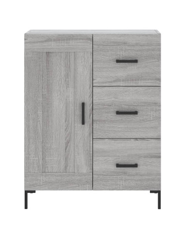 Credenza Grigio Sonoma 69,5x34x180 cm in Legno Multistrato