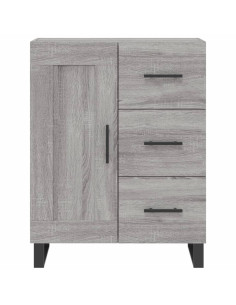 Credenza Grigio Sonoma 69,5x34x180 cm in Legno Multistrato 2