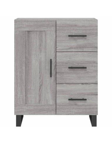 Credenza Grigio Sonoma 69,5x34x180 cm in Legno Multistrato