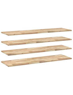 Mensole da Parete 4 pz 120x40x2 cm Legno Acacia Non Trattato