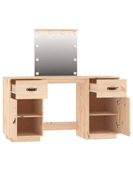 Set Toeletta con LED in Legno Massello di Pino