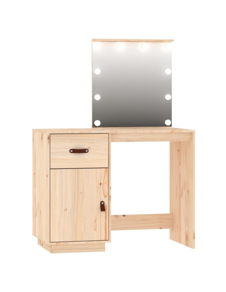 Set Toeletta con LED in Legno Massello di Pino