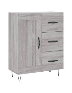 Credenza Grigio Sonoma 69,5x34x180 cm in Legno Multistrato