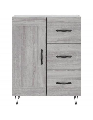 Credenza Grigio Sonoma 69,5x34x180 cm in Legno Multistrato