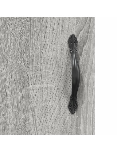 Credenza Grigio Sonoma 69,5x34x180 cm in Legno Multistrato