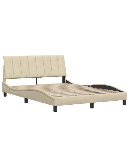Giroletto senza Materasso Crema 140x190 cm in Tessuto