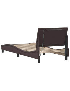 Giroletto senza Materasso Marrone Scuro 90x190 cm Tessuto 2