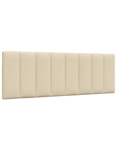 Letto con Materasso Crema 140x19 cm in Tessuto