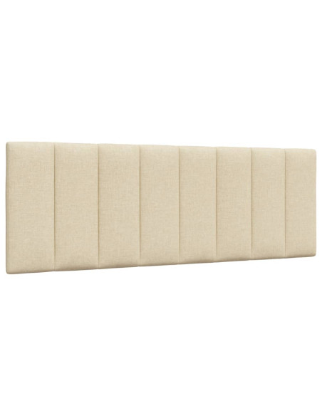 Letto con Materasso Crema 140x19 cm in Tessuto