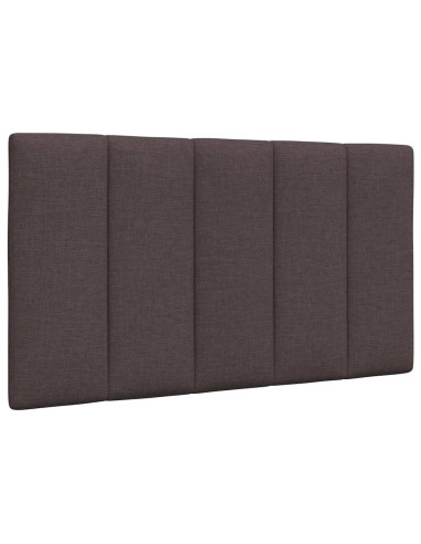 Letto con Materasso Marrone Scuro 90x190 cm in Tessuto