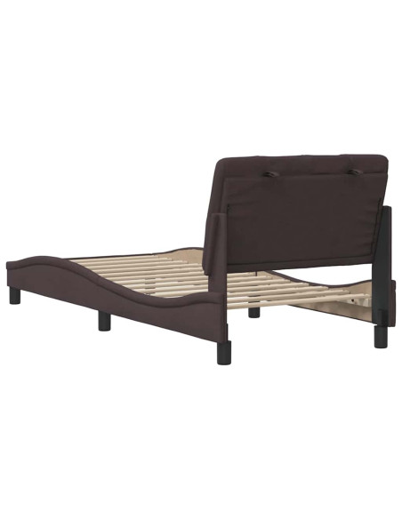 Giroletto senza Materasso Marrone Scuro 90x190 cm Tessuto