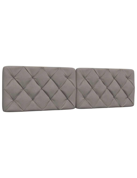 Letto con Materasso Tortora 200x200 cm in Tessuto