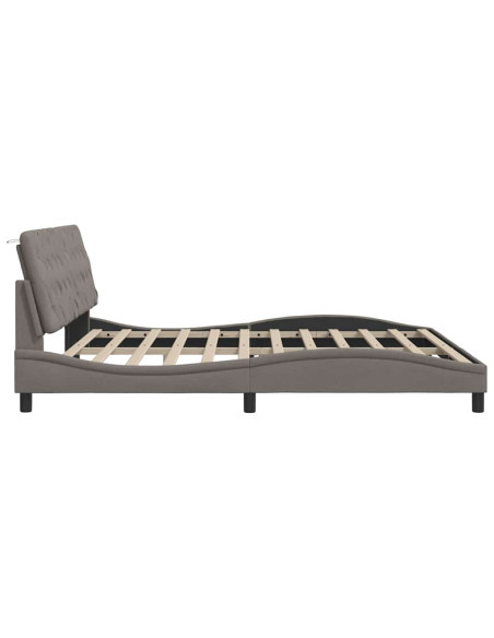 Giroletto senza Materasso Tortora 200x200 cm in Tessuto