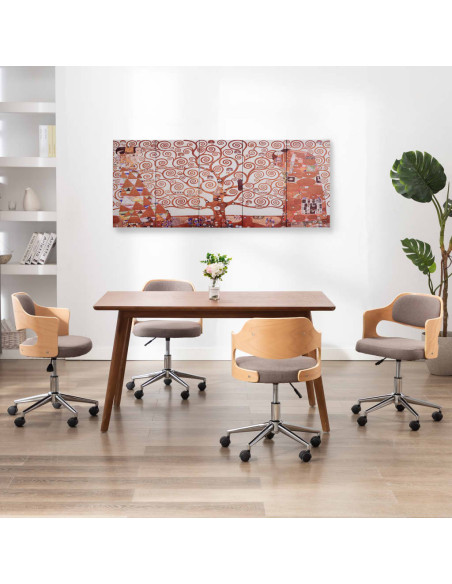 Set Stampa su Tela da Muro Albero Gialla 150x60 cm