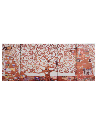 Set Stampa su Tela da Muro Albero Gialla 150x60 cm