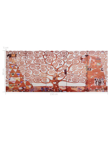 Set Stampa su Tela da Muro Albero Gialla 150x60 cm