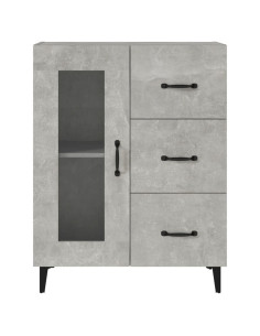Credenza Grigio Cemento 69,5x34x90 cm in Legno Multistrato