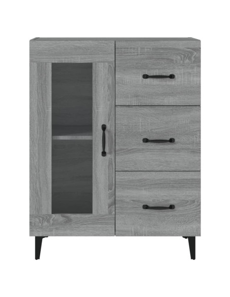 Credenza Grigio Sonoma 69,5x34x90 cm in Legno Multistrato
