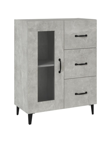 Credenza Grigio Cemento 69,5x34x90 cm in Legno Multistrato