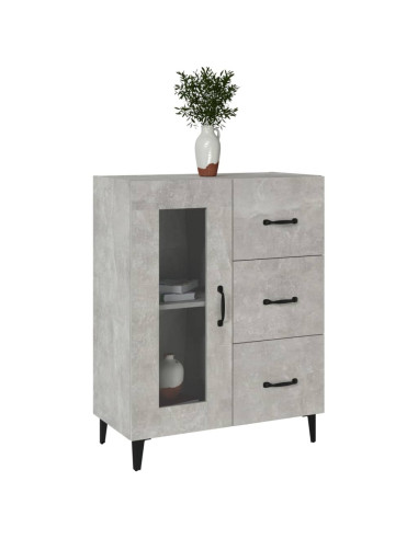 Credenza Grigio Cemento 69,5x34x90 cm in Legno Multistrato