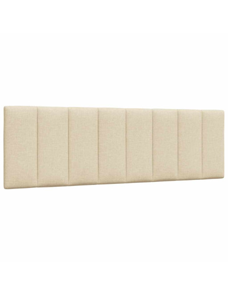 Letto con Materasso Crema 160x200 cm in Tessuto
