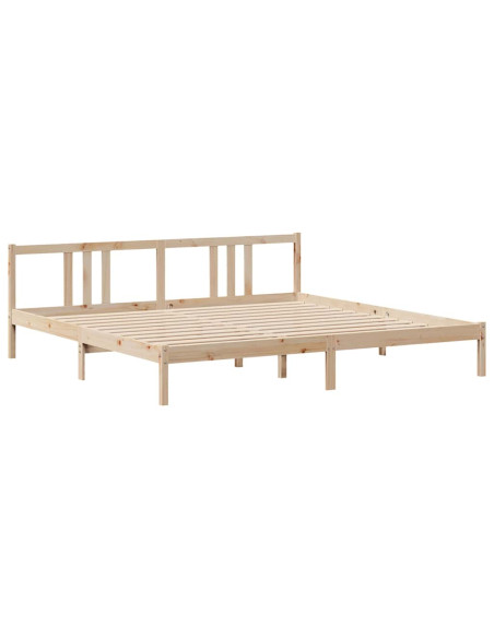 Giroletto con Testiera 200x200 cm in Legno Massello di Pino