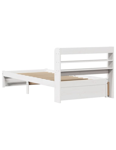 Giroletto con Testiera senza Materasso Bianco 90x190 cm