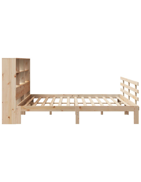 Letto Libreria senza Materasso 200x200 cm in Legno di Pino