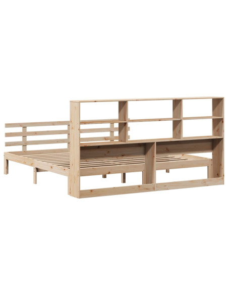 Letto Libreria senza Materasso 200x200 cm in Legno di Pino