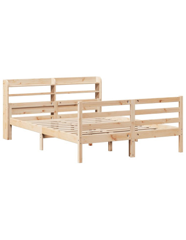 Giroletto con Testiera 160x200 cm in Legno Massello di Pino