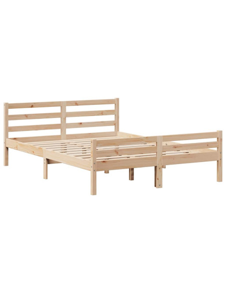 Giroletto con Testiera 160x200 cm in Legno Massello di Pino
