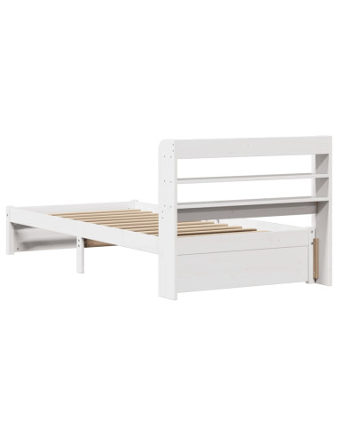 Giroletto con Testiera senza Materasso Bianco 90x200 cm