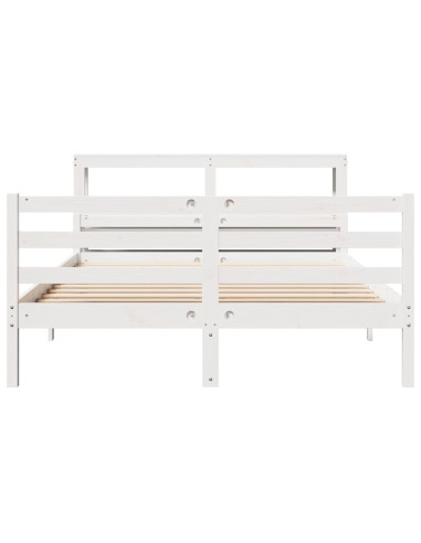 Giroletto con Testiera 160x200 cm in Legno Massello di Pino