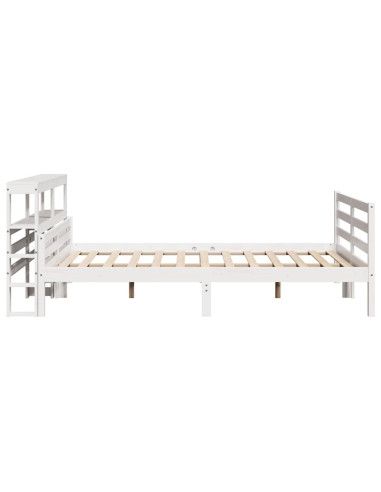 Giroletto con Testiera 160x200 cm in Legno Massello di Pino