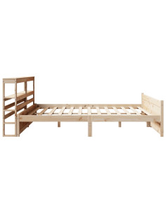 Giroletto con Testiera 200x200 cm in Legno Massello di Pino