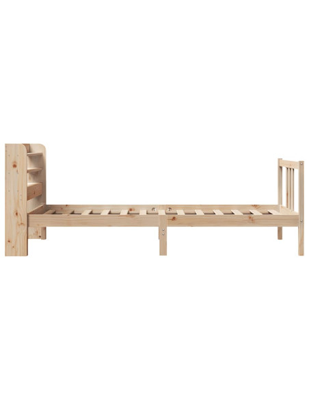 Giroletto con Testiera 90x190 cm in Legno Massello di Pino