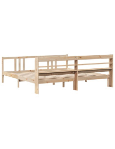 Giroletto con Testiera 200x200 cm in Legno Massello di Pino 2