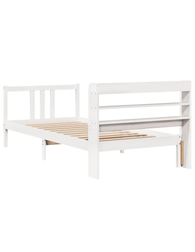 Giroletto con Testiera senza Materasso Bianco 90x200 cm