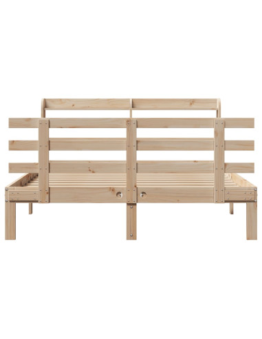 Giroletto con Testiera 135x190 cm in Legno Massello di Pino