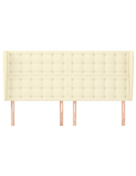 Testiera ad Orecchio Crema 183x23x118/128 cm in Similpelle