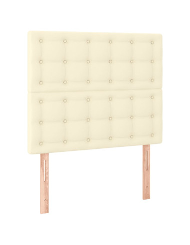 Giroletto con Testiera Crema 80x200 cm in Similpelle