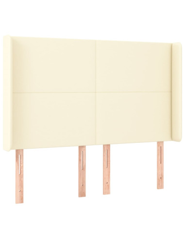 Testiera ad Orecchio Crema 147x16x118/128 cm in Similpelle